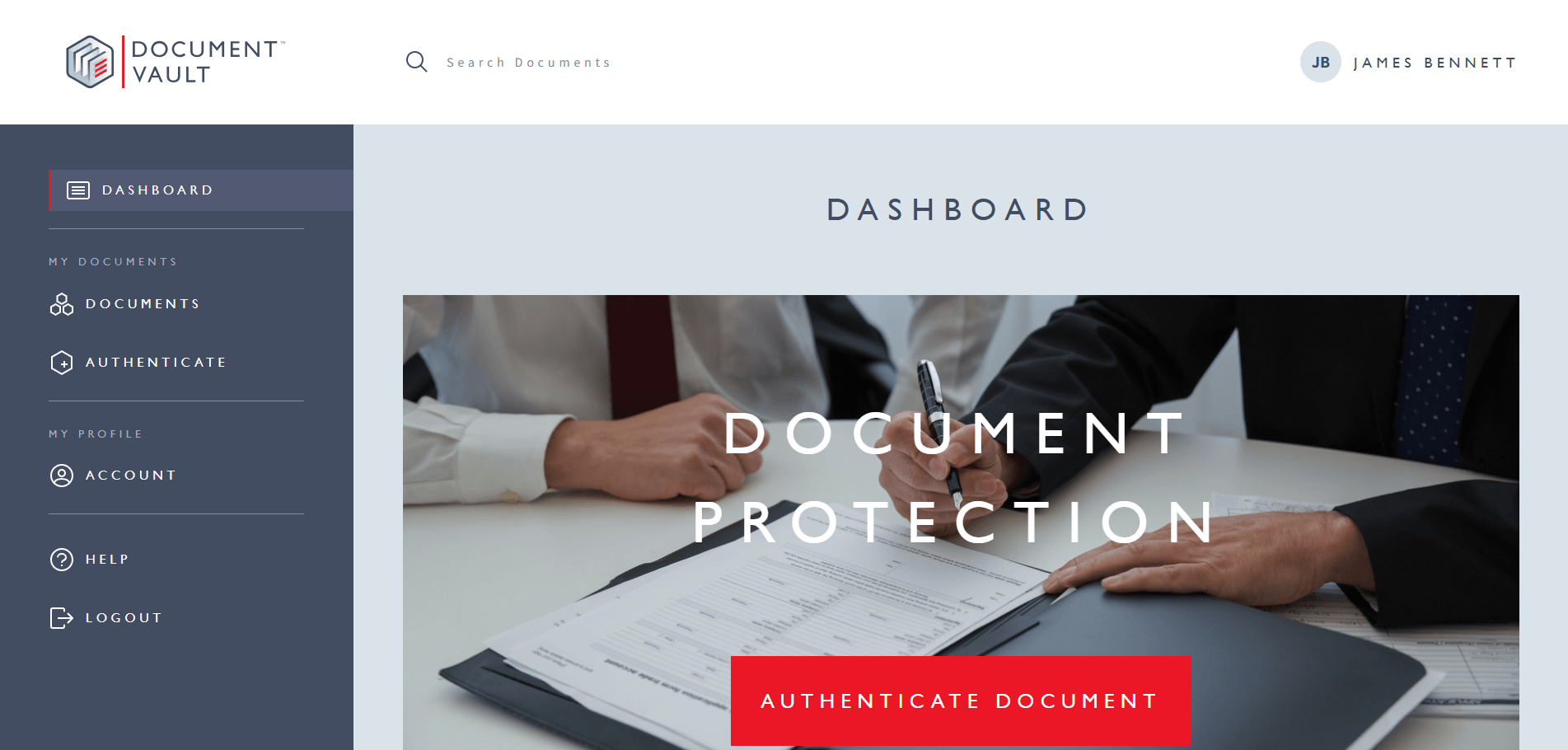 Document Vault - Dashboard