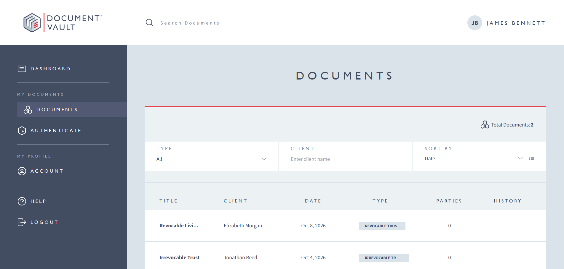 Document Vault - Documents