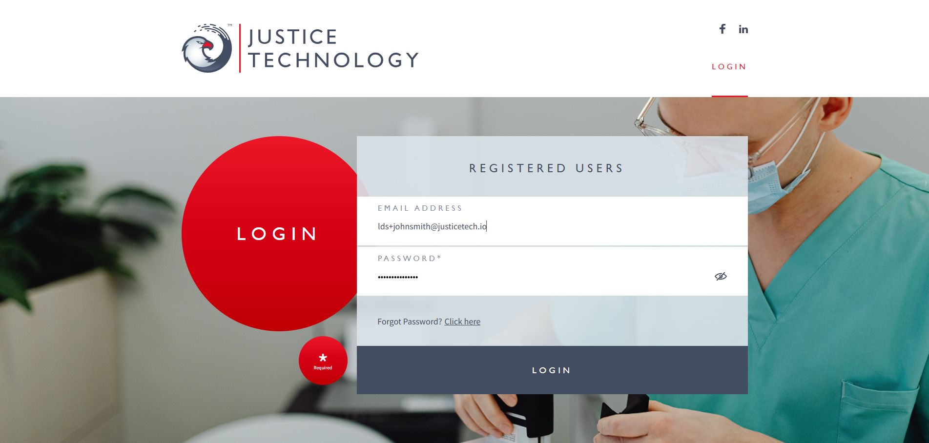 MedicalData Vault - Login